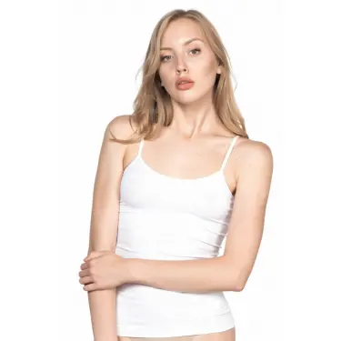 BEYAZ MI Emay 5001 Soft İp Askılı Uzun Atlet