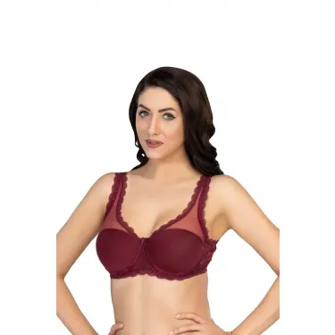 BORDO MI Emay 172 C PEDLİ DANTELLİ BALENLİ MİNİMAZER