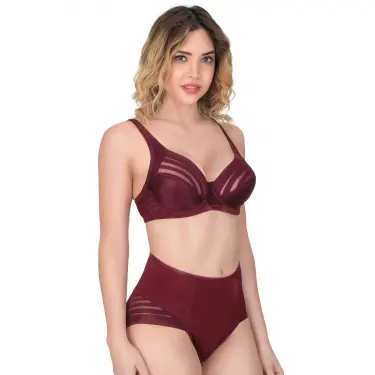 BORDO MI Emay 177 D Toparlayıcı Sütyen Takım