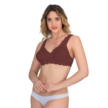 BORDO MI Emay 178 B Balenli Dantelli Sütyen