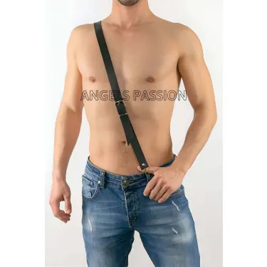 Çapraz Erkek  Deri Pantolon Harness - Çapraz Bağlanan Deri Erkek  Harness - Brfm30