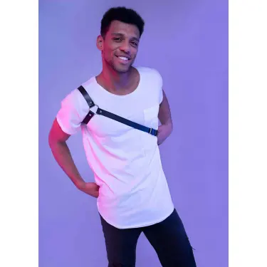 Çapraz Kol Detaylı Erkek  Deri Harness - Brfm3