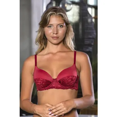 DANTEL DETAYLI SÜTYEN BORDO (MGP1130)