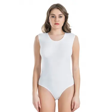 Derya Kurşun Bisiklet Yaka Kolsuz Çıtçıtlı Kadın Body 318