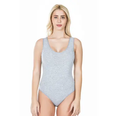 Derya Kurşun Kalın Askılı Çıtçıtlı Kadın Body 315