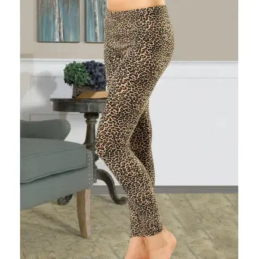 Derya Kurşun Leopar Uzun Kadın Tayt 434