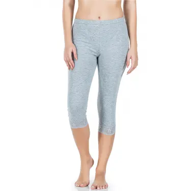 Derya Kurşun Paçası Dantelli Battal Kısa Kadın Tayt 414B