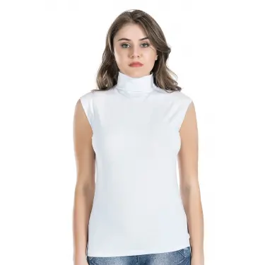 Derya Kurşun Sıfır Kol Balıkçı Yaka Kadın Atlet 223