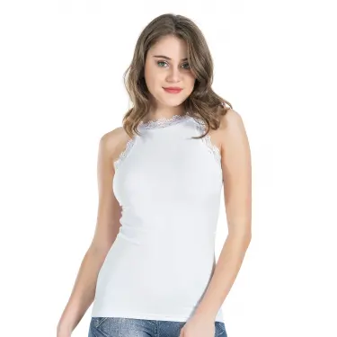 Derya Kurşun Sıfır Kol Dantelli Kadın Atlet 229