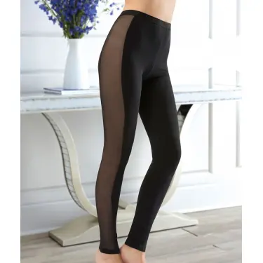 Derya Kurşun Transparan Detaylı Kadın Tayt 445