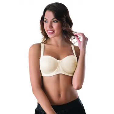 EKRU MI Emay 159 B Balenli Straplez Toparlayıcı Sütyen