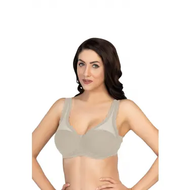 EKRU MI Emay 172 B PEDLİ DANTELLİ BALENLİ MİNİMAZER SÜTYEN