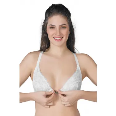 EKRU MI Emay 187 B Önden Açılır Balenli Sporcu Sütyen