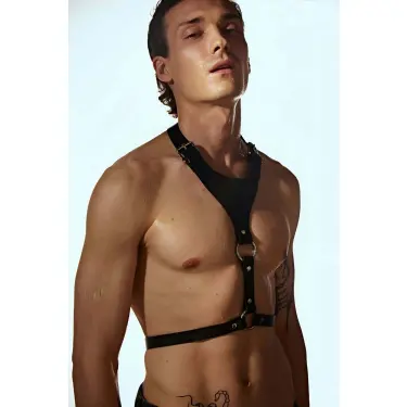 Erkek  V Göğüs Harness, Şık Gömlek Aksesuar - Brfm145