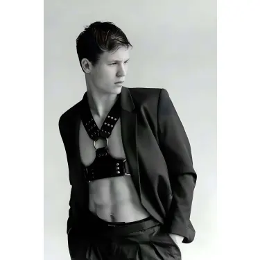 Fantazi Erkek  Deri Göğüs Harness - Brfm120