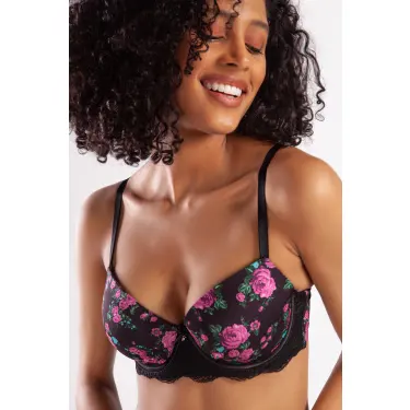 Gardenia Big Size Plunge Bra, Siyah Konforlu Ve Şık Sütyen