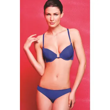 Githa Foam Cup Push Up Bra,saks Mavi Straplez Konforlu Ve Şık Sütyen