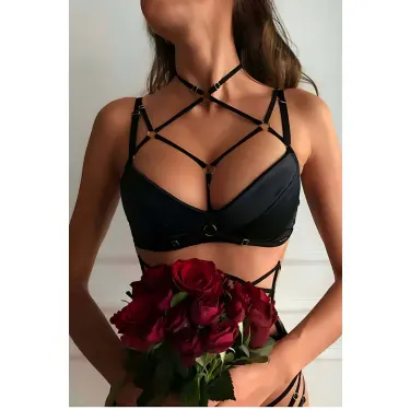 Göğüs Üzeri Seksi İnce Lastik Aksesuar - Brf292