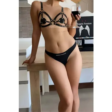 Harness Seksi Deri Sütyen - Brf112