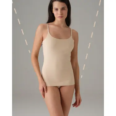 Kadın Dikişsiz Ayarlanabilir Askılı Basic Atlet Ten 9003