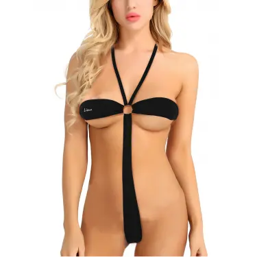 Kadın Fantazi İç Giyim Siyah Seksi Fantezi Gecelik