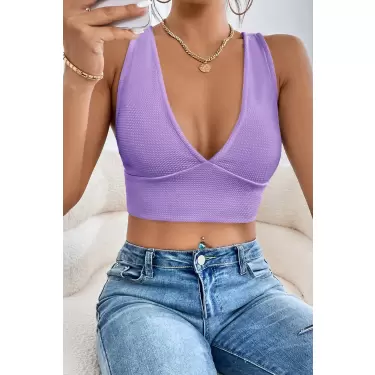 Kadın Siyah Çapraz Sırt Detaylı Şık Crop Top Büstiyer