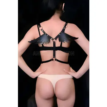Kanatlı Şık Ve Seksi Deri Harness - Brf642