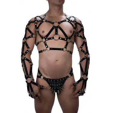 Lastik Göğüs Ve Çivili Külot Harness Takım - Brfm181