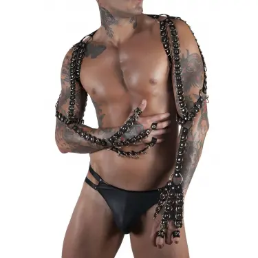 Lastik Ve Halka Detaylı Sıradışı Kol Harness - Brfm60