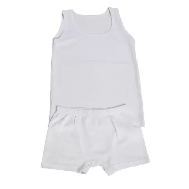 LYYN 514 Polikids Le Jardin Erkek Çocuk Beyaz Takım