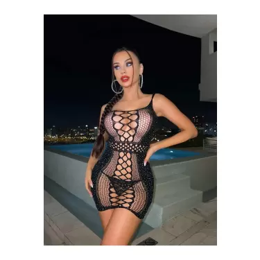 LYYN Arias Closet Özel Tasarım Siyah Fantezi Vücut Çorabı