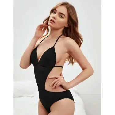 LYYN Arias Closet Siyah İp Detaylı Boyundan Bağlamalı Fantezi Babydoll