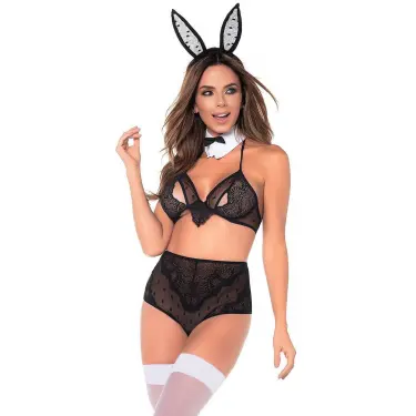 LYYN Arias Closet Yüksek Bel Dantel İşlemeli Fantezi Tavşan Kostümü