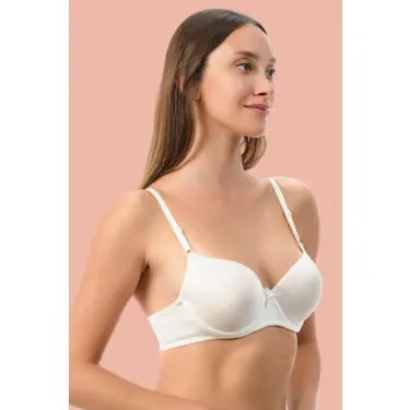 LYYN Beyaz Dolgusuz Mikro Tek Sütyen