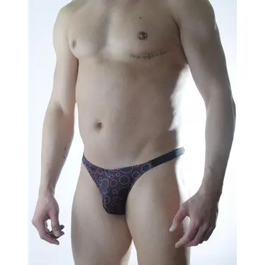 LYYN Erkek Daire Desenli Brazillian Slip