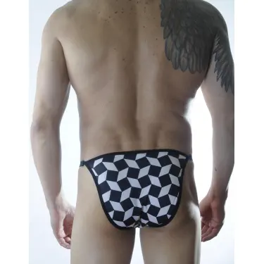 LYYN Erkek Metalli Küp Desenli Slip İç Çamaşırı