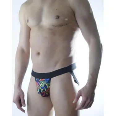 LYYN Erkek Renkli Desenli Jockstrap İç Giyim