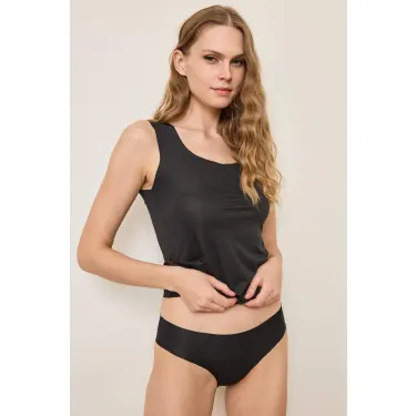 LYYN İz Yapmayan Siyah Lazer Kesim Külot