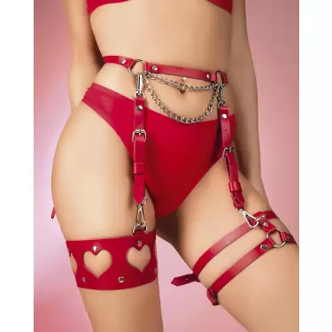 LYYN Kalp Desenli Fantezi Bel Ve Bacak Harness