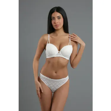 LYYN Nb334158-b-k Sütyen Takım Destekli-75- Ekru