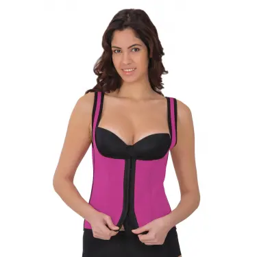 LYYN PEMBE MI 9173 Agraflı Göğsü Açık Atlet Korse