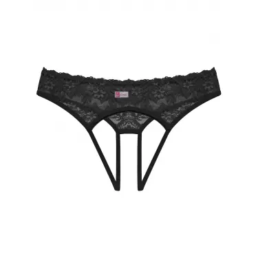 Özel Bölgesi Açık Kadın Siyah Fantazi Külot