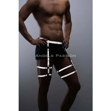 Reflektörlü (karanlıkta Parlayan) Erkek  Jartiyer, Erkek  Bacak Harness, Reflektörlü Pantolon Aksesuar - Brfm165