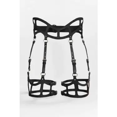Seksi Deri Jartiyer Harness, Gotik Jartiyer - Apft1158