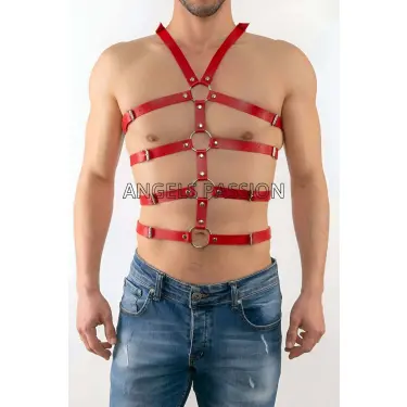 Seksi Erkek  Body Harness, Deri Erkek  Body Harness - Brfm54
