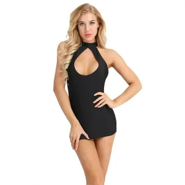 Sırt Dekolteli Dar Elbise