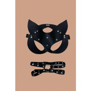 Siyah Maske Ve Siyah Çiftli Tasma 2 Li Set 800240