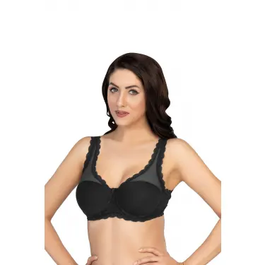 SİYAH MI Emay 172 B PEDLİ DANTELLİ BALENLİ MİNİMAZER SÜTYEN