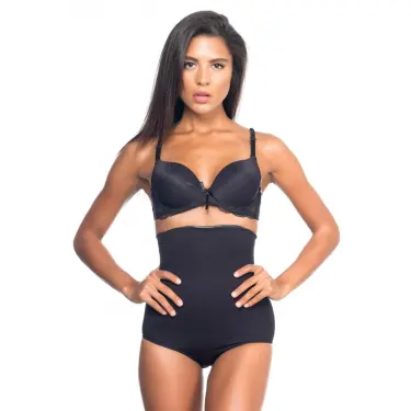 SİYAH MI Emay 2079 Yüksek Bel Desenli Double Slip Korse