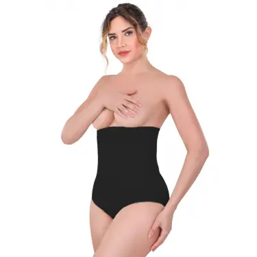 SİYAH MI Emay 2080 Yüksek Bel Çıtçıtlı Slip Korse